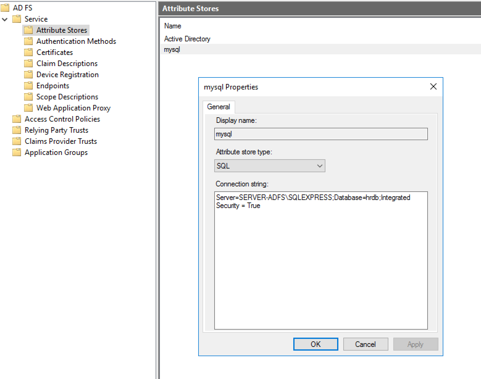 Active Directory Federation Services – SQL Attribute Store | Journey Of ...